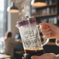 French Press - Filtre Kahve Ve Bitki Çayı Demliği 600 ml Siyah