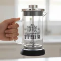 Tasarım French Press - Filtre Kahve Ve Bitki Çayı Demliği 350 ml Siyah