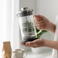 Tasarım French Press - Filtre Kahve Ve Bitki Çayı Demliği 350 ml Siyah