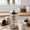 Tasarım French Press - Filtre Kahve Ve Bitki Çayı Demliği 350 ml Gri