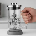Tasarım French Press - Filtre Kahve Ve Bitki Çayı Demliği 350 ml Gri