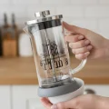 Tasarım French Press - Filtre Kahve Ve Bitki Çayı Demliği 350 ml Gri