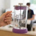 French Press - Filtre Kahve Ve Bitki Çayı Demliği 600 ml Mor