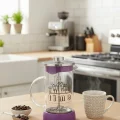 French Press - Filtre Kahve Ve Bitki Çayı Demliği 600 ml Mor