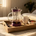 French Press - Filtre Kahve Ve Bitki Çayı Demliği 600 ml Mor