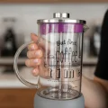 French Press - Filtre Kahve Ve Bitki Çayı Demliği 600ml Gri