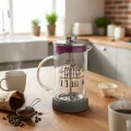 French Press - Filtre Kahve Ve Bitki Çayı Demliği 600ml Gri