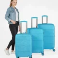 3’lü Valiz Bavul Seti Mavi – Darbelere Karşı Yüksek Koruma