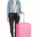 Premium Ultra Dayanıklı Kabin Boy Valiz - Pembe | %100 Saf PP Kırılmaz