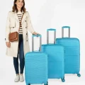 901 3lü Valiz Bavul Seti Turkuaz - Darbelere Karşı Yüksek Koruma