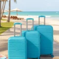 901 3lü Valiz Bavul Seti Turkuaz - Darbelere Karşı Yüksek Koruma