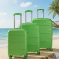 901 3lü Valiz Bavul Seti Yeşil - Darbelere Karşı Yüksek Koruma