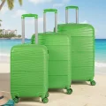 901 3lü Valiz Bavul Seti Yeşil - Darbelere Karşı Yüksek Koruma