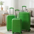 901 3lü Valiz Bavul Seti Yeşil - Darbelere Karşı Yüksek Koruma