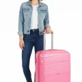 Premium Ultra Dayanıklı Büyük boy Valiz - Pembe| %100 Saf PP