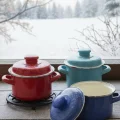 italyan tasarım Emaye Mini Tencere Seti – 12cm 900ml 2-Renk Alana 1 adet-bedava, Lüks ve Çevre Dostu