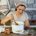 Tasarım Emaye Yoğurt Tenceresi Emaye Bakraç 20cm 5,25 lt Beyaz