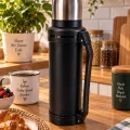 Penguen 2 Litre Paslanmaz Çelik Vakumlu Kamp Termosu siyah