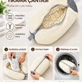 Özel Tasarım Ayakkabı ve Hassas Eşya Yıkama File Çantası- Mikrofiber Fermuarlı Koruyucu Yıkama Filesi