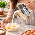 Premium Paslanmaz Çelik Ölçü ve Karıştırma Kabı 550 ml – Sütlük, Süt Potu, Barista Ölçü Kabı