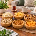 Prestij Bambu Çerezlik Seti – 6 Parça, 8 cm, Modern ve Dayanıklı