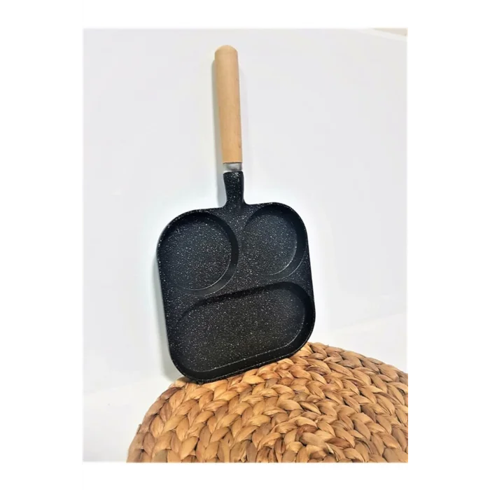 Döküm 3 Bölmeli Omlet Tavası - Krep Tavası