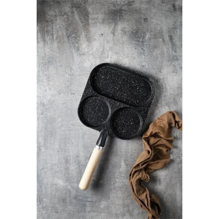 Premium Granit Döküm Çok Bölmeli Pancake & Yumurta Tavası