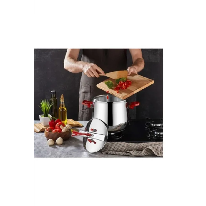 Prestige 7L Premium Kırmızı Düdüklü Tencere