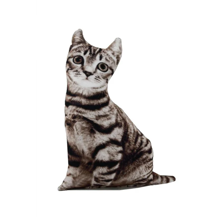 3d Dijital Baskılı Dekoratif Kedi Yastık Tekir