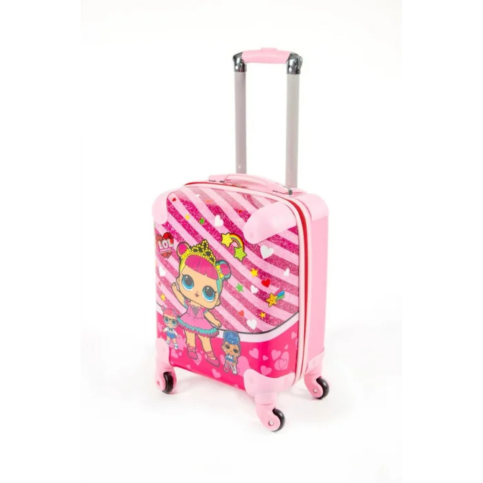 Beyaz Pembe ABS Şıklık 360° Tekerlekli Kabin Boy Çocuk Valizi