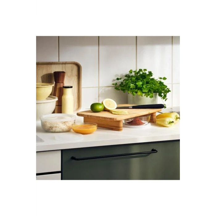Bambu Ayak Destekli Kesme Tahtası 35x22 cm Sunum Gereçleri