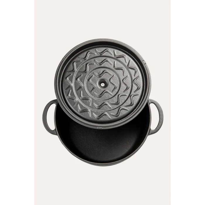 Sürel Premium Siyah Demir Döküm Derin Tencere 24 cm