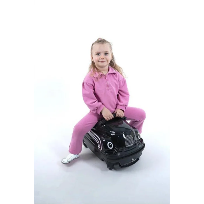 ABS Premium Çocuk Valizi Siyah – Renkli Desenli Şıklık