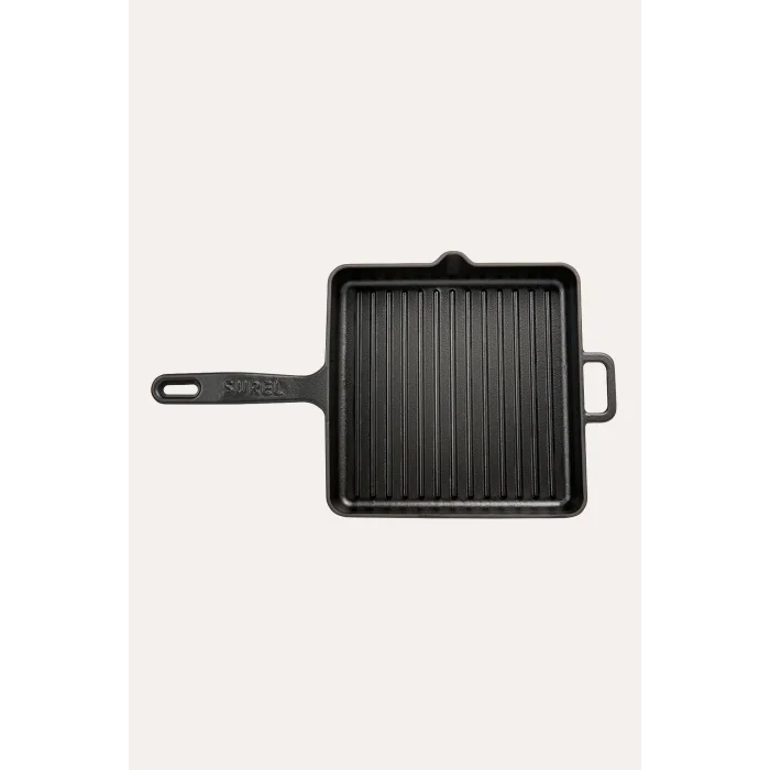 Sürel Premium 25 cm Çizilmez 3 Kat Antibakteriyel Izgara Demir Döküm Tava