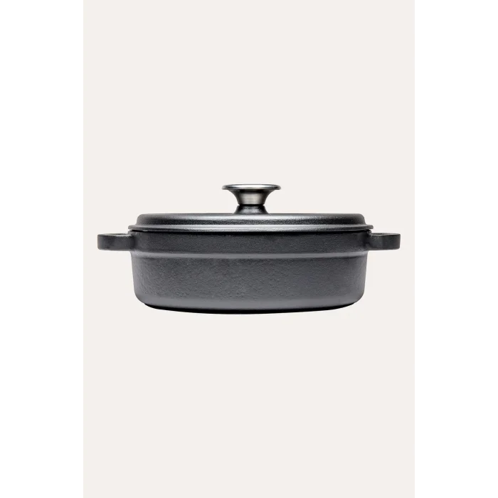 Sürel Premium Siyah Demir Döküm Sığ Tencere 24 cm – Lüks Lezzet Kültürü