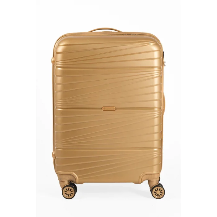 Abs 3lü Valiz Bavul Seti Gold - Darbelere Karşı Yüksek Koruma