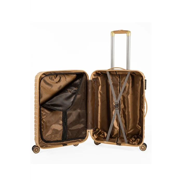 Abs 3lü Valiz Bavul Seti Gold - Darbelere Karşı Yüksek Koruma