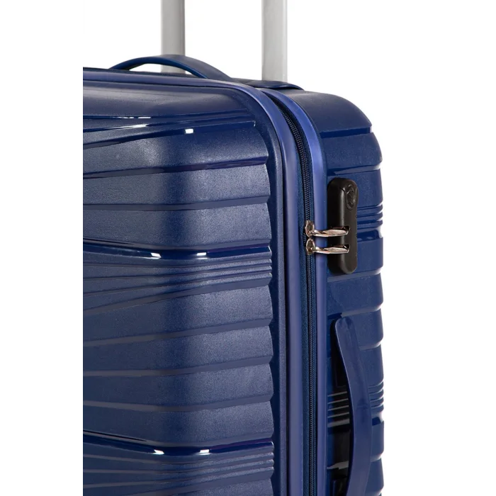 901 3lü Valiz Bavul Seti Lacivert - Darbelere Karşı Yüksek Koruma