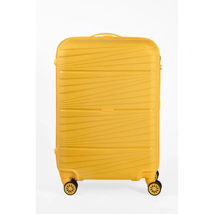 901 3lü Valiz Bavul Seti Sarı - Darbelere Karşı Yüksek Koruma