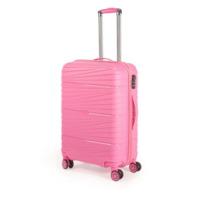 901 3lü Valiz Bavul Seti Pembe - Darbelere Karşı Yüksek Koruma
