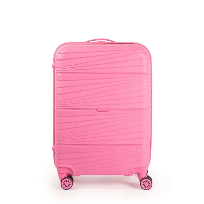 901 3lü Valiz Bavul Seti Pembe - Darbelere Karşı Yüksek Koruma