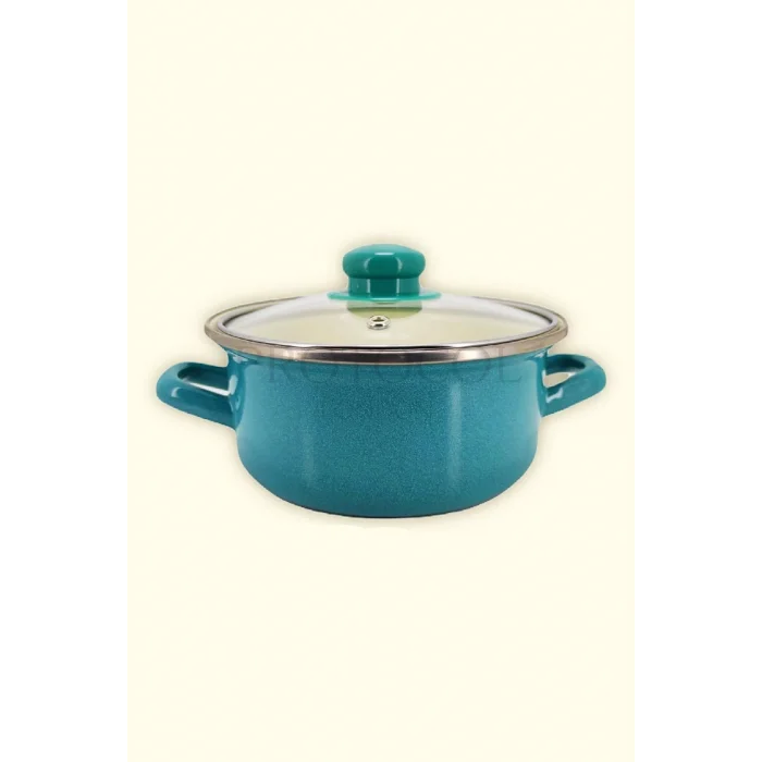 Turkuaz Luxe Mini Emaye Tencere Seti – 12/14/16 cm Çok Boyutlu Şıklık