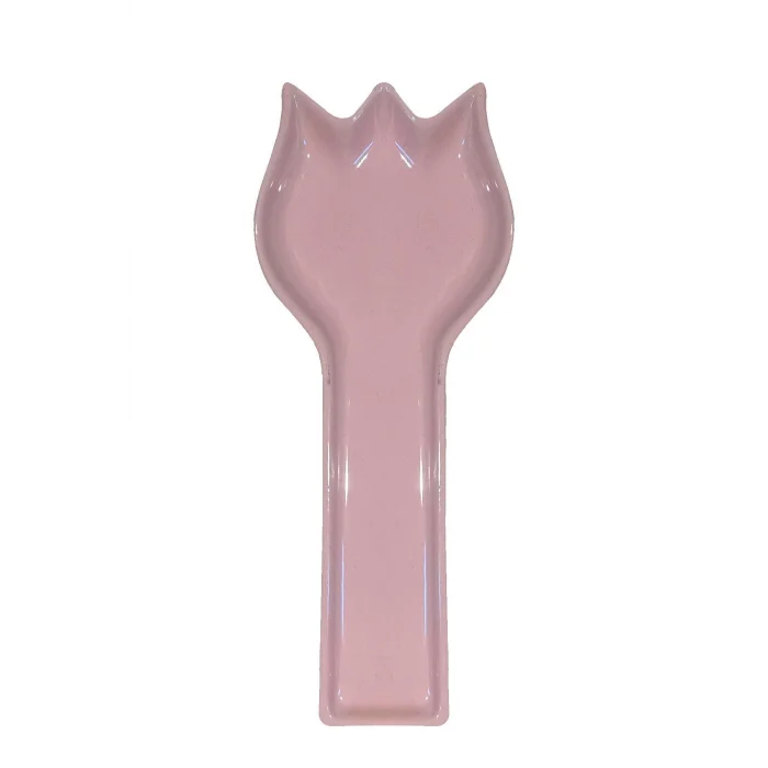 Lüks İnci Seramik El Kaşıklığı – 26 cm Şık Pembe