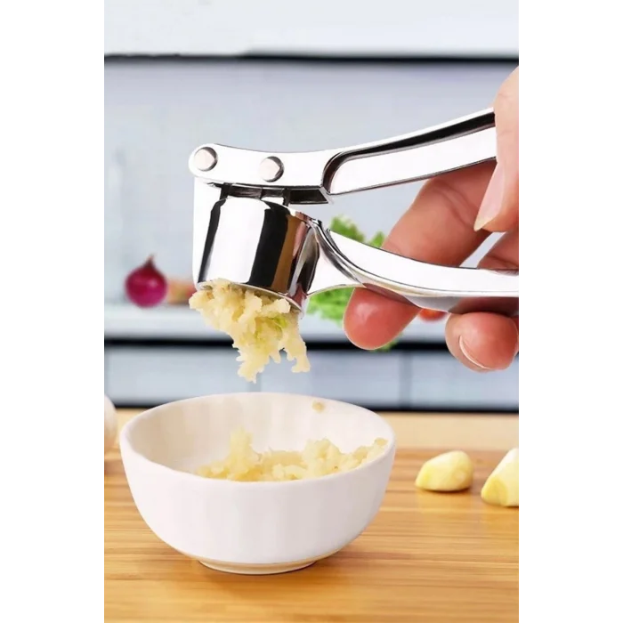 Paslanmaz Çelik Sarımsak Ezici Pratik Sarımsak Ezeceği- Metal Sarımsak Ezeceği