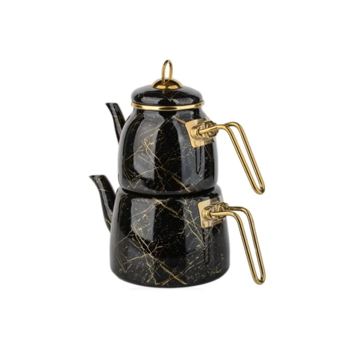 Havana Premium Siyah Emaye Çaydanlık Takımı