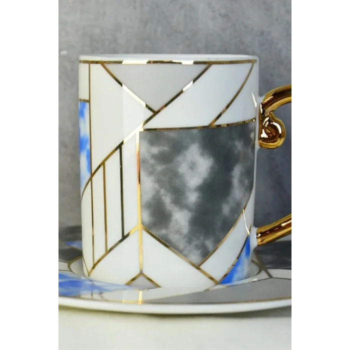 Claudie Prestige 6lı Porselen Kahve Fincanı Seti