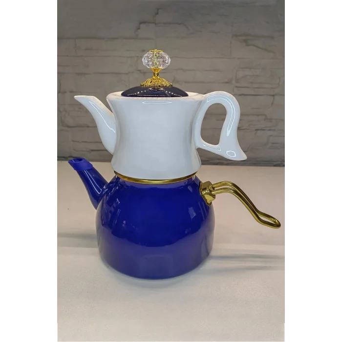 Dufy Prestige Lacivert Çaydanlık Seti