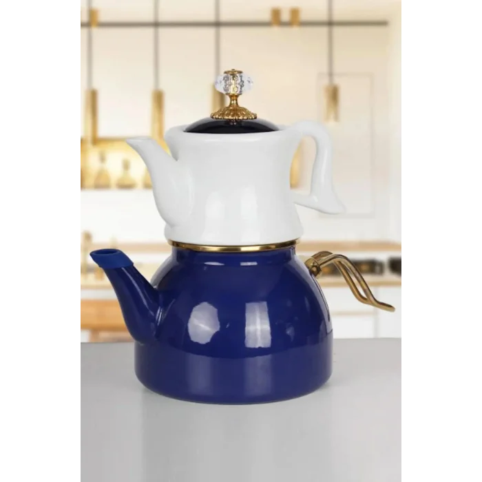 Dufy Prestige Lacivert Çaydanlık Seti