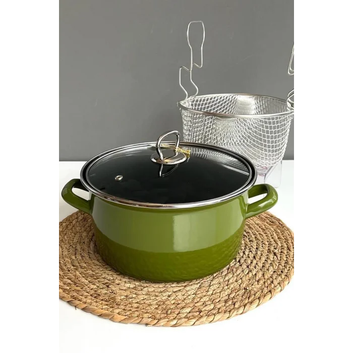 Milano Premium 22 cm Zeytin Yeşili Kızartma Tenceresi – 4,5 L