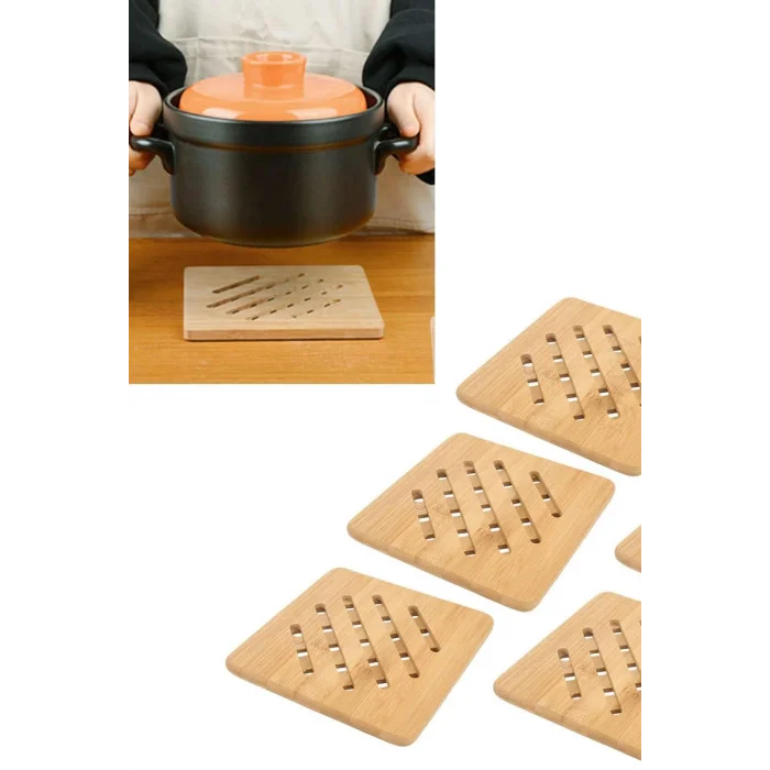 Lüks Bambu Yatay Desenli Kare Nihale Seti – 2li